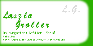 laszlo groller business card
