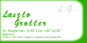 laszlo groller business card